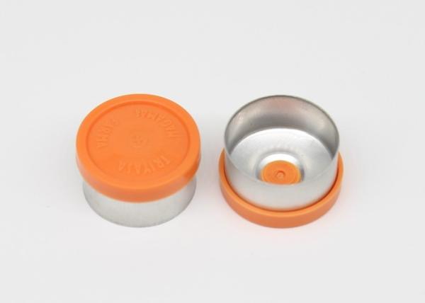Buy cheap 13mm Orange Pharmaceutical Injection Vial Caps With Pre-indentation from wholesalers