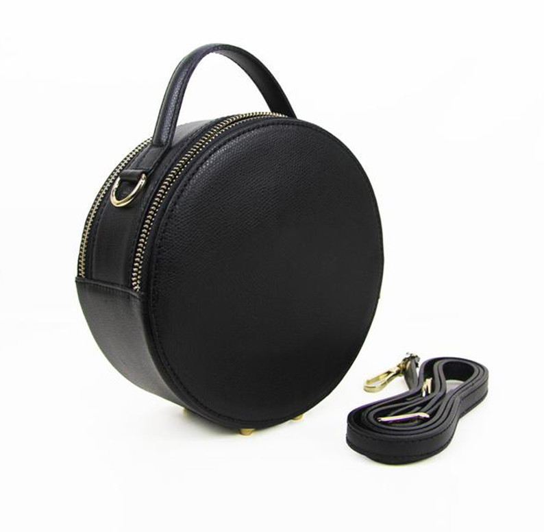 Casual Saffiano Leather Women Shoulder Bags Purse Round Crossbody Bags