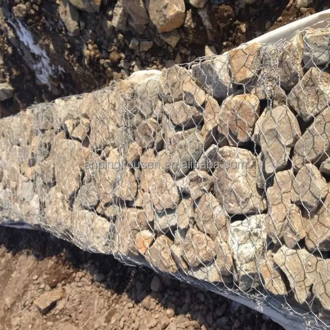 UV Resistant PVC Coated 2*1*1m Gabion Boxes for Strong and Durable Retaining Wall