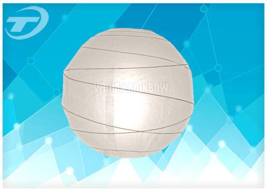 Buy cheap White Hanging Paper Lanterns With Rice Paper And Metal Wire Material from wholesalers