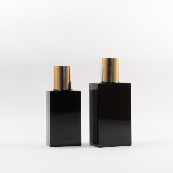Buy cheap PETG Bottle Hair Care Black Square PETG Cosmetic Bottles With Cap Pump from wholesalers