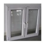 Double Glazed Windproof Glass Casement Window With Mosquito Screen PVC / UPVC