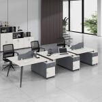Main Material Panel/Glass/Fabric/Steel Office Workstation Desk for Custom