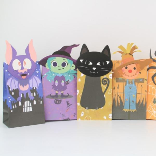 Buy cheap Party Halloween Biodegradable Paper Bakery Bags For Bread ，kraft paper bag from wholesalers