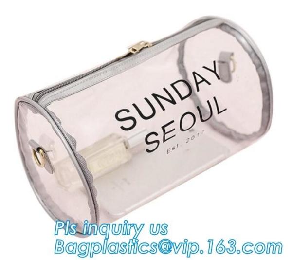 Buy cheap zipper bag promotional gift bag, square barrel thickened plastic storage bag factory wholesale, barrel pin clear small m from wholesalers
