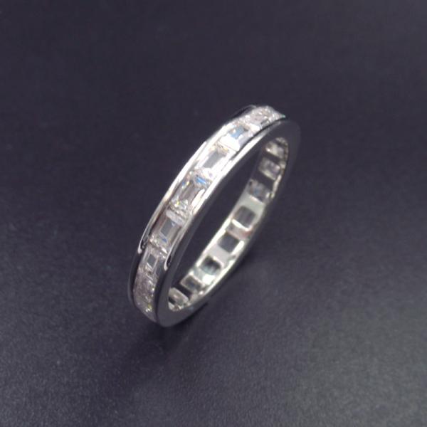 Buy cheap Simple Round Sterling Silver Cubic Zirconia Rings For Girls / Engagement Jewellery from wholesalers