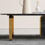 130x70x45cm SS Coffee Table Sintered Stone Top Coffee Table For Living Room