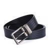 Buy cheap Fashion Quality Black Brown Reversible Men Genuine Embossed Cowhide Leather Dress Belt With Rotating Buckle from wholesalers