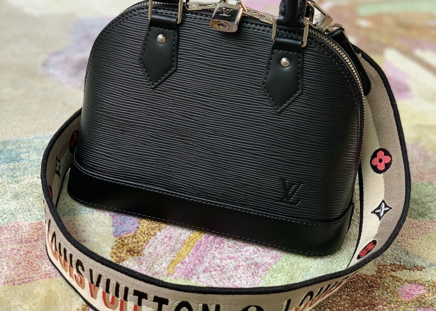 M57540 Water Ripple Alma BB Genunie leather Shell Shape Handbag
