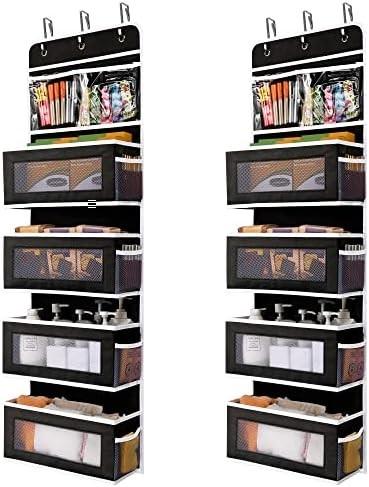 Buy cheap JARLINK 2 Pack 5-Shelf Over Door Hanging Organizer, Foldable Wall Mount 4 Big Pocket Large Capacity Storage with PVC from wholesalers
