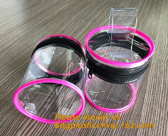 Cosmetic Pink Slider Padded Bag/Holographic k Bag With Bubble,Holographic Metallic Zipper Bubble Bag/Slider Padded