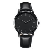 Buy cheap Popular Minimalist Black Genuine Leather Men's Oem Designer Quartz Dress Watch product