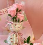 Niu Niu Bang Pipe Cleaner Rose Bouquet Handcrafted Beauty for Your Home