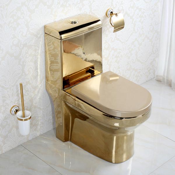 Buy cheap Water Saving Sanitary Gold Toilet Set Washdown Flushing 720x370x800mm from wholesalers