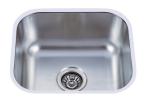 Four tap hole stainless steel sink with single bowl and stain polish for america