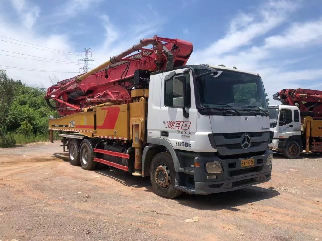 2019 Good Original Quality 49m Concrete Pump Truck Pump Mixer Plant on Mercedes-Benz Chassis