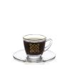 Buy cheap Custom Design 2oz High Quality Gold Decoration Glass Coffee Set from wholesalers