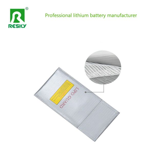 Fireproof Explosion Proof Waterproof 20 X 10cm Silver Glass Fiber RC LiPo Battery Bag For Battery Charging