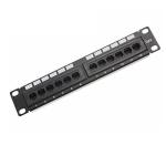 12 Port Cat 6 UTP Patch Panel for Network Server Rack Cabinet Compact and Space