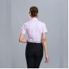 Buy cheap Short Sleeve Fashionable Ladies Work Uniforms Polyester Cotton Spandex Material from wholesalers