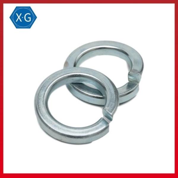 Buy cheap DIN 127B Blue White Zinc Plated Steel Washers Metric Split Lock Washers from wholesalers