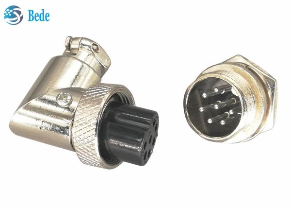Buy cheap Silver Plated 7 Pins gx16 90 Degree aviator connector Male And Female Sets from wholesalers