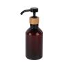 Buy cheap Amber Slanted Shoulder PET Bottle Natural Bamboo Long Nozzle Lotion Pump 7oz 10oz 16oz from wholesalers