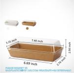 Sandwich Kraft Paper Box With Clear Lids, Individual Charcuterie Sushi