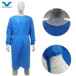 Antistatic Blue Surgical Gown Adult Tie Attachment Back at Neck and Waist SMS