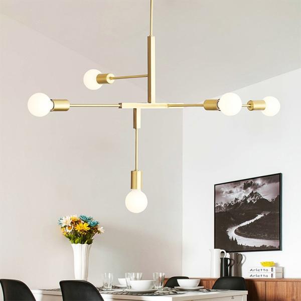 Industrial Light Modern Loft Ceiling Gold Black Chandelier Lamp Cliff Suspension