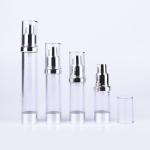 Plastic PP Customizd Logo Cream Airless Cosmetic Bottle Outlet Clear Round 80ml