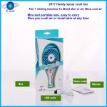 Novelty gifts Rechargeable Portable cooling air misting fan outdoor cooling mist