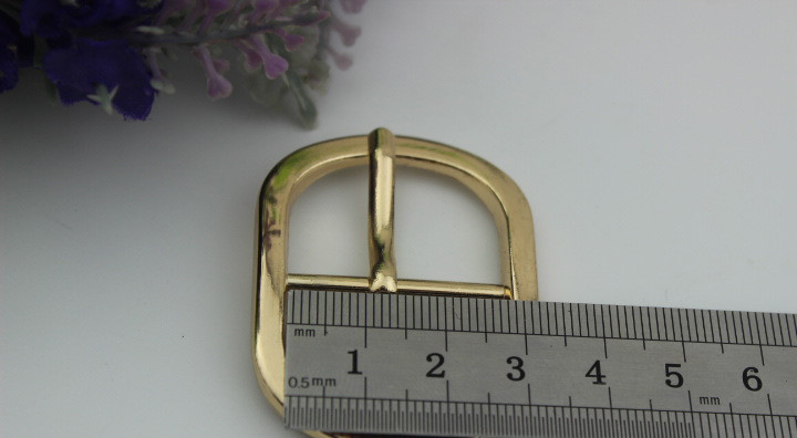 Shoes hardware accessories zinc alloy 29 mm shiny gold oval shape metal pin buckles for belt