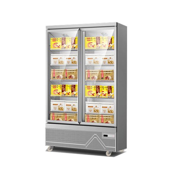 Frost - Free Glass Door Ice Cream & Frozen Food Vertical Display Freezer For