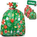 Merry Christmas Large Plastic Gift Sack , 36"×44" Plastic Christmas Gift Sacks