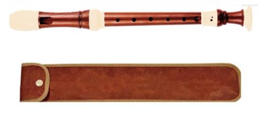 Medium level 8 HOLE German/Baroque Alto Plastic Recorder with skin bag promotion