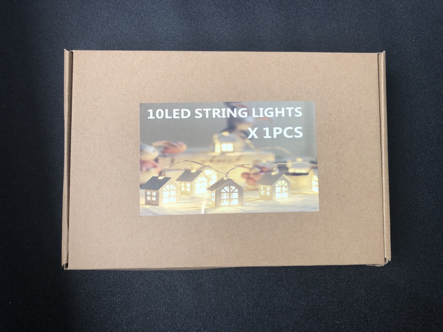 Christmas Hanging Ornaments Luminous Wooden House 10 LEDs Light Wood Chalet Christmas Tree Hanging Ornaments Xmas Festival