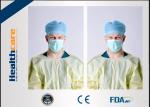 Yellow Disposable Isolation Gowns One Time Use Knitted Cuff Barrier Gowns