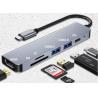 Buy cheap 75g Computer Accessories HDMI 4K SD TF USB 3.0 USB2.0 PD 6 In 1 USB C Hub from wholesalers