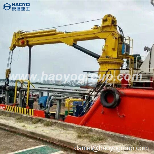 Top Weight 1t Maximum Lifting Capacity 5 Tons Telescopic Marine Crane for Sale