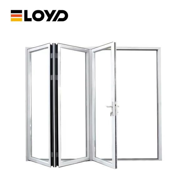 Waterproof Double Glass Aluminum Sliding Patio Doors Bi Fold French Doors