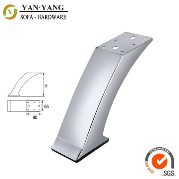 Quality 130mm high slanted furniture legs contemporary custom metal sofa legs SL-077 for sale