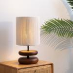 Buy cheap Wabi-sabi Style Solid Wood Desk Lamp Creative Walnut Wood Bedroom Table Lamp from wholesalers
