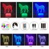 Buy cheap Timer Remote 3D Illusion Night Light Horse Multipurpose For Kids from wholesalers