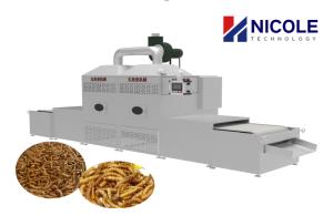 China Ce Plc Control Conveyor Microwave Dryer Machine For Tenebrio Industrial on sale
