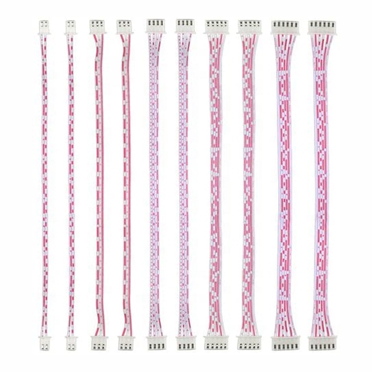 Custom 2 3 4 5 6 7 8 Pin JST XH 2.54mm Pitch Connector Flat Ribbon Cable