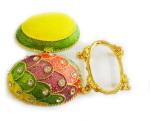 Crystal Easter Faberge Egg Jewelry Box Earrings Russian Trinkets Case Easter