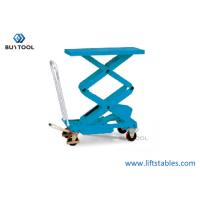 Buy cheap Twin Scissor Manual Lift Work Table Cart 1100lbs 62" Lifting Height product