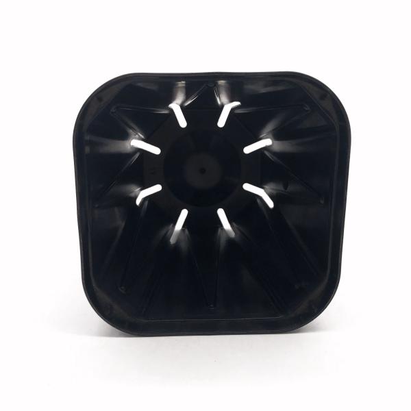 Factory price disposable square black pot small plastic flower pot nursery