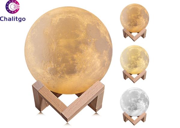 Buy cheap 3D Printing Moon Globe Light 5.9 Inch Glowing Moon Lamp Tap Change 3 Colors from wholesalers